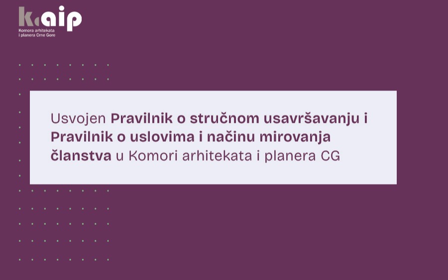 Usvojen Pravilnik o stručnom usavršavanju i Pravilnik o uslovima i načinu mirovanja članstva 